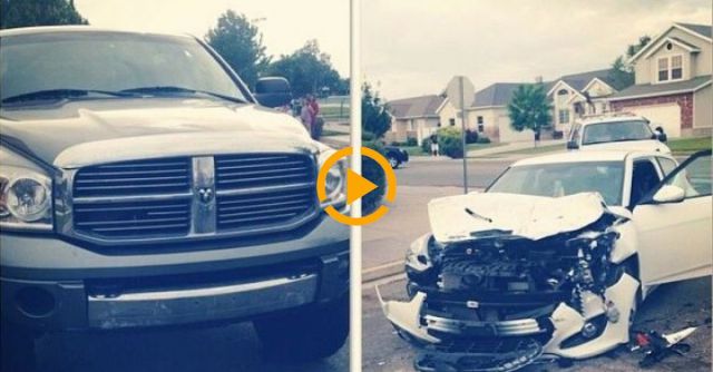 Hero Driver Stops Car Chase Using His Truck.