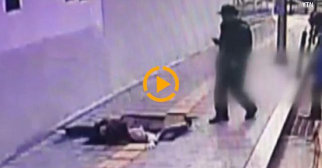 Two People Fall 10 Feet Into Sinkhole