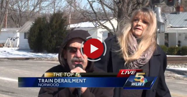 Reporter Interrupted During Live Broadcast 