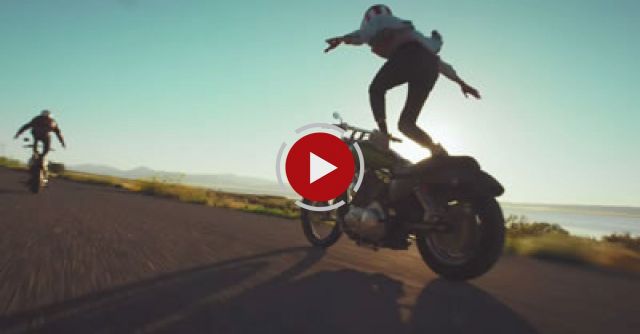 Motorcycle Surfing At 50 MPH+