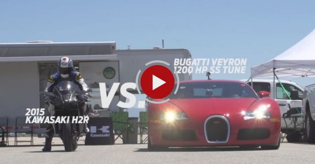Kawasaki Ninja H2r Vs Bugatti Veyron