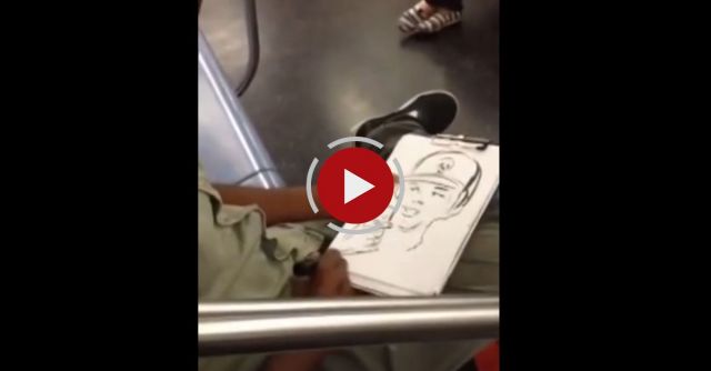 6 Train Man Starts Drawing Everyone On The Train In Lighting Fast Time For Free!  