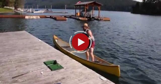 Naked Guy Tackles Drunk Canadian Out Of Canoe