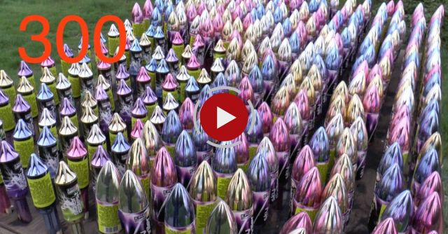 Setting Off 300 Rockets ALL AT ONCE
