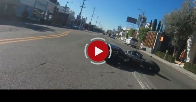 BMW Driver Intentionally Rams Motorcyclist