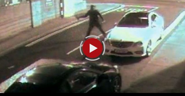 Idiot Thief Versus Mercedes Car Window.