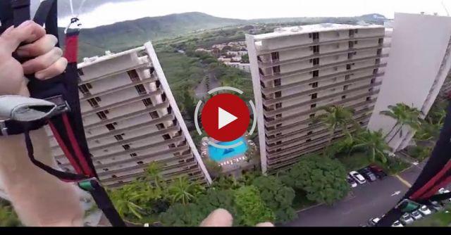 Gliding Trough A Gap Between Buildings