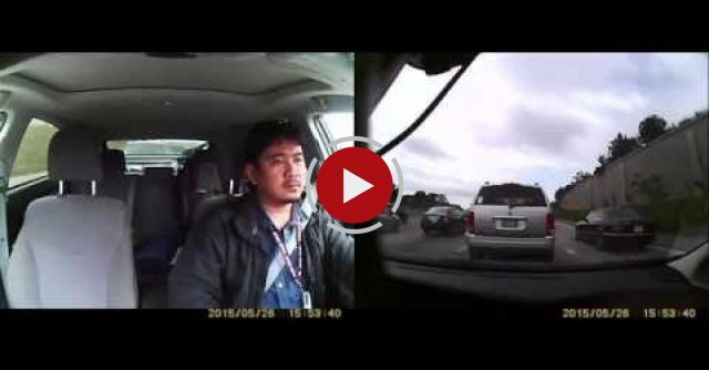 Dash Cam Video Of Truck Rolling Over Behind My Car.