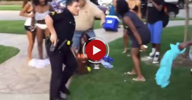 Cops Crash Pool Party