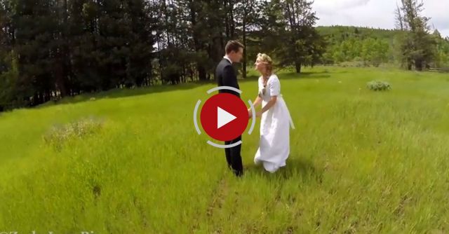 Beautiful Aerial Wedding Photography