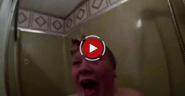 Dad Pranks Son With Shower Scare
