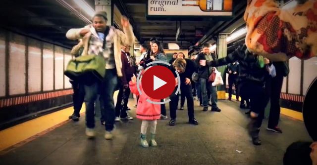 Little Girl Prompts Dance Party On NYC Subway Platform