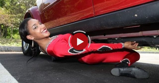 Reaching New Lows: Record Breaker Limbos Under Car