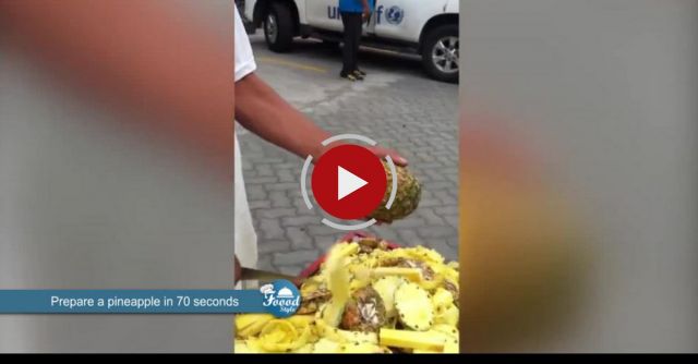 Prepare A Pineapple In 70 Seconds