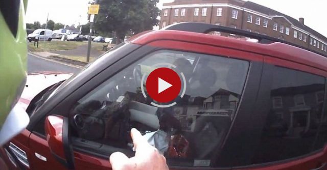 Land Rover Discovery Driver Eating Breakfast 