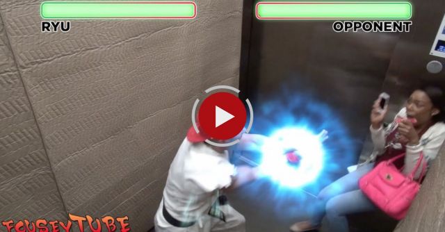 STREET FIGHTER ELEVATOR PRANK!