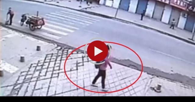 Girl Swallowed By Pavement In China