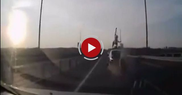 Luckiest Motorcyclist Ever!