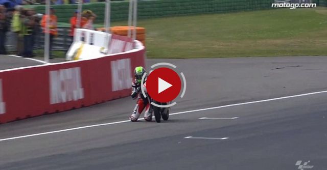 Crossing The Finish Line On His Knees 