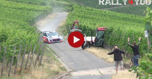 Neuville Almost Crash With A Tractor 