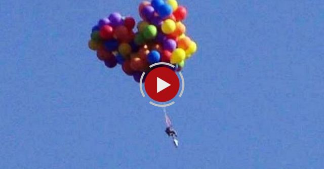 Up In The Air: Calgary Man Soars In Lawn Chair Attached To Helium Balloons