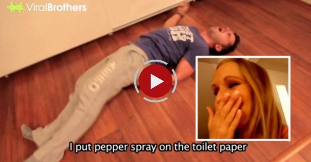 Girlfriend's REVENGE - Pepper Sprayed Toilet Paper In Butt Prank