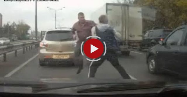 Road Rage In Russia Caught On Dash Cam