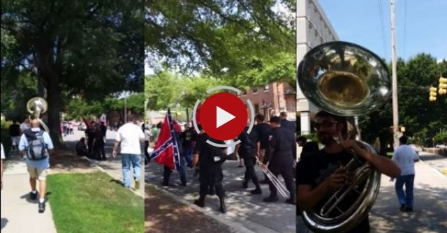 KKK Marchers Going To Rally