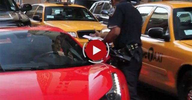 Rich Ferrari Driver Runs Over Cop