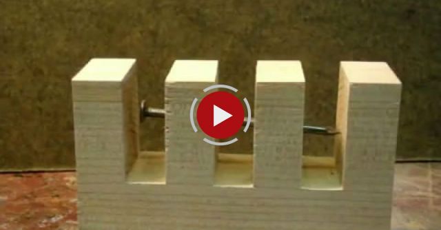 Impossible Nail-through-wood Trick.