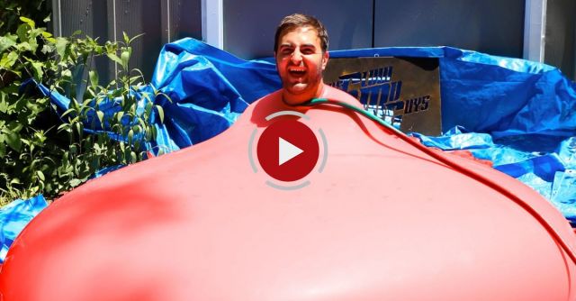 6ft Man In 6ft Giant Water Balloon