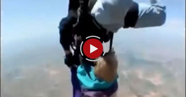 Skydiving Gone Bad - Grandma Falls Out Of Tandem Harness