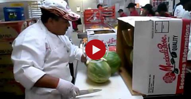 Amazing Cutting. Watermelon High Speed.