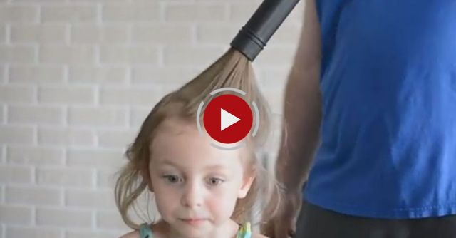 Dad Vacuums Daughter's Hair