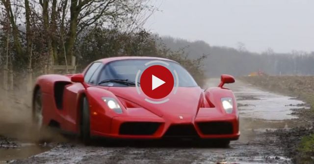 Ferrari Enzo Being Rallied Around Farm...