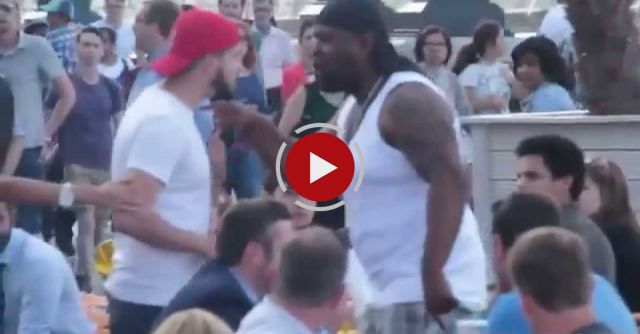 Husband Knocks Out Big Bully Guy For Verbally Harassing His Wife