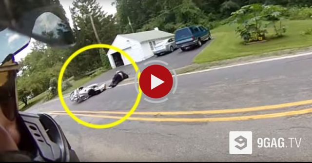 Double Motorcycle Crash Epic Ending