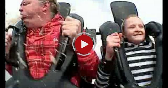 Dad Pukes All Over Daughter On Roller Coaster