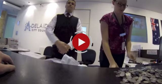 Paying A Parking Fine In Coins