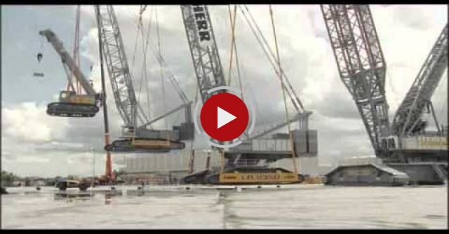Gigantic German Cranes Showing Off