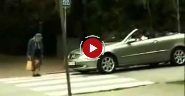 Old Lady Hits Guy's Car