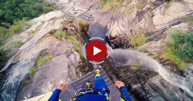Laso Schaller's Insane 59 Meter Cliff Jump!