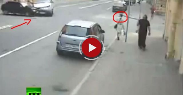 This Woman Has A Guardian Angel