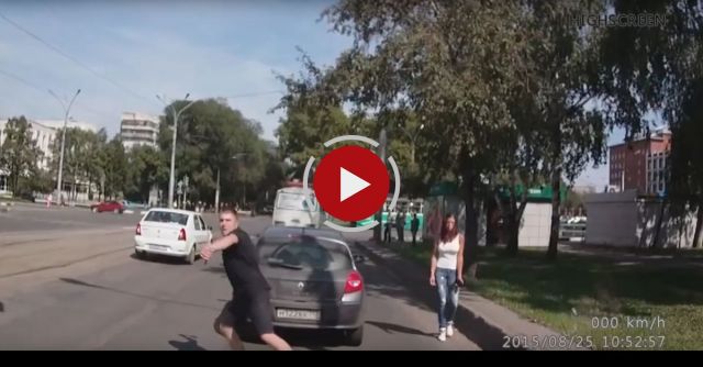 Road Rage Incident In Russia With An Axe And A Gun