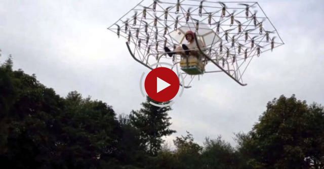 The Swarm Manned Aerial Vehicle Multirotor Super Drone Flying