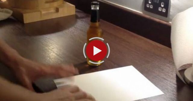 How To Open A Bottle Of Beer With A Sheet Of Paper