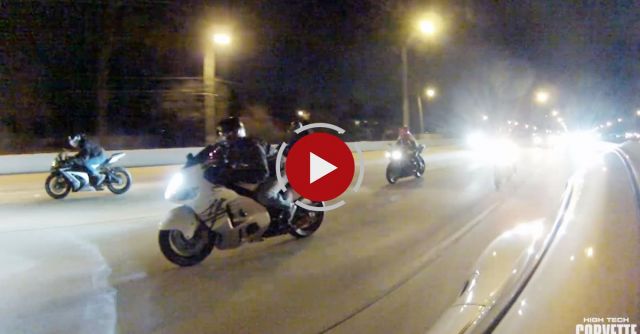 1200hp Porsche Destroys A Pack Of Motorcycles