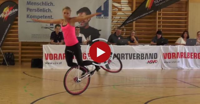 Crazily Talented Artistic Cyclist Performs Out Of This World Cycling Tricks