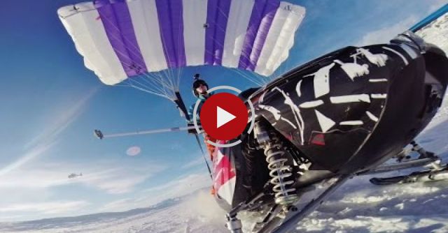 Flying Snowmobile - 1,5km High Mountain