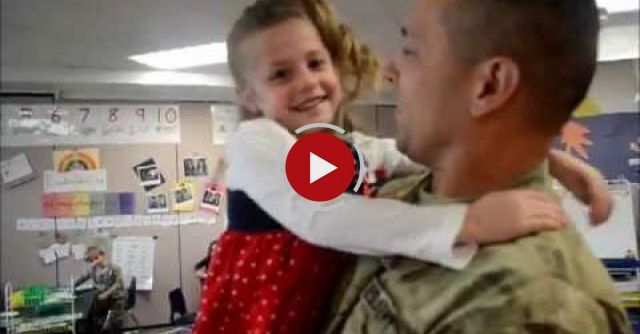 Soldier, On Leave, Surprises His Six Children One-by-One